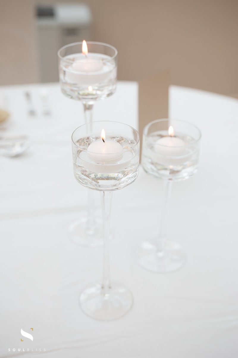 Lot de 3 bougeoirs en verre sur pied "élégance" – Image 2