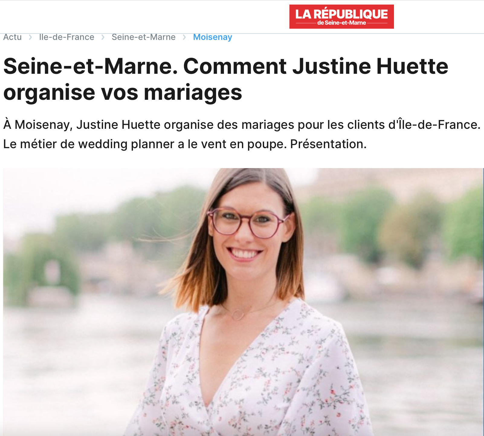Justine Huette présentation La république de Seine-et-Marne